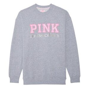 PINK X Love Shack Fancy Sweatshirt Grey NWT Size Large New